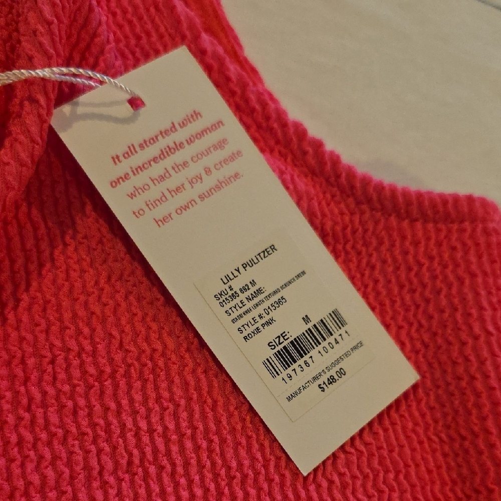 Lilly Pulitzer Vibrant Pink V-Neck Midi Dress - Picture 5 of 11